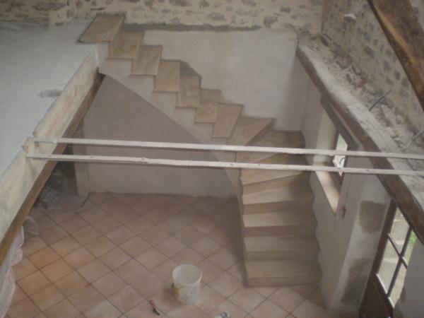 escalier en voûte sarrasine finition